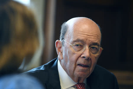 U.S. Secretary of Commerce Wilbur Ross answers questions during an interview with Reuters in his office at the U.S. Department of Commerce building in Washington, U.S., October 5, 2018. REUTERS/Mary F. Calvert