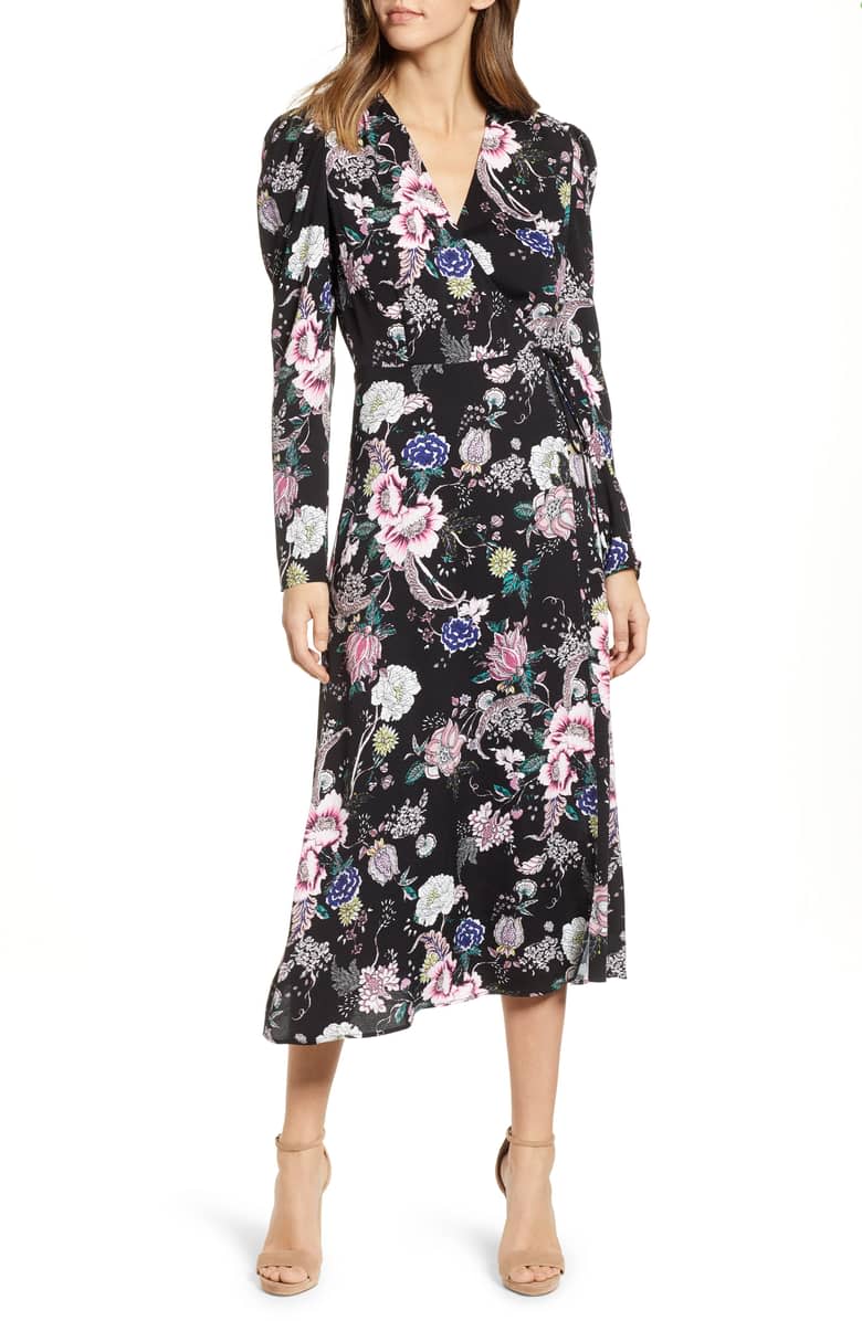 AFRM Caley Wrap Midi Dress