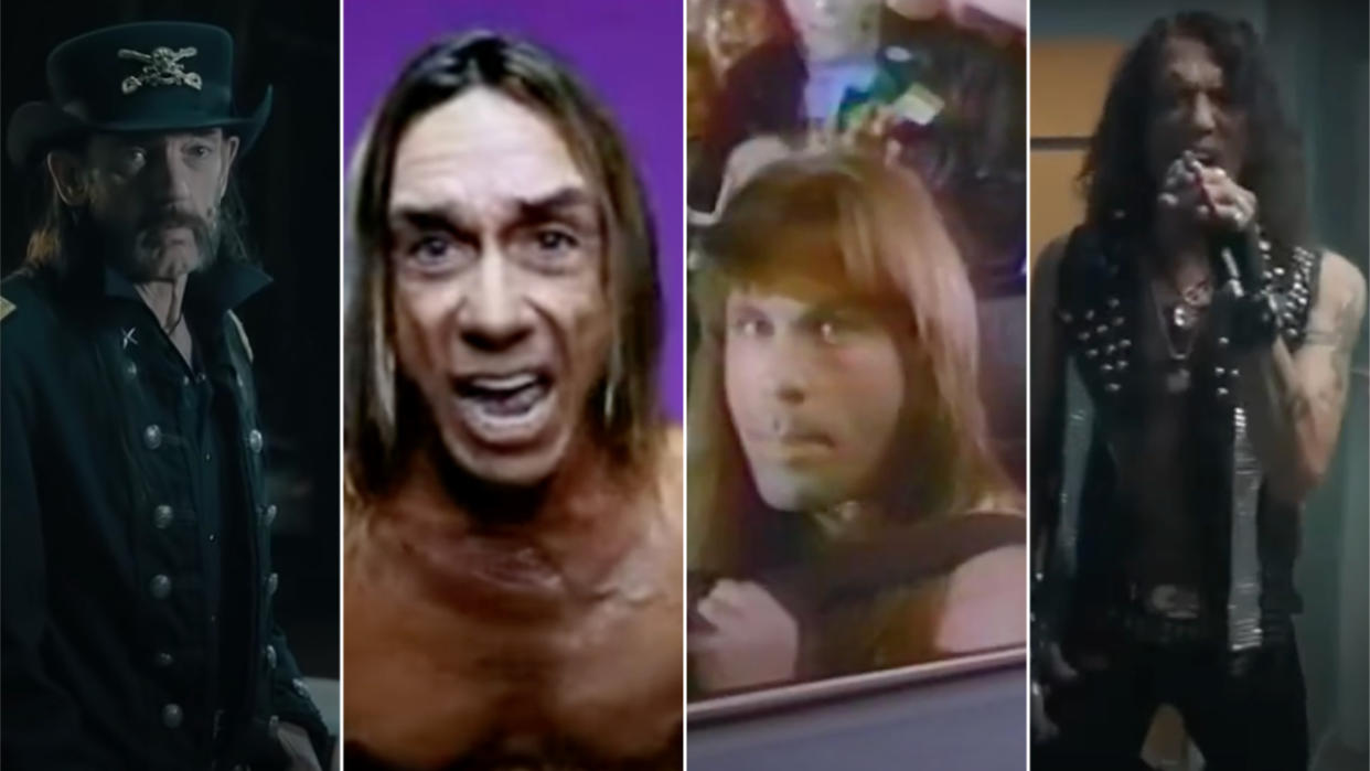  Lemmy, Iggy Pop, Iron Maiden’s Bruce Dickinson and Ratt in TV adverts. 