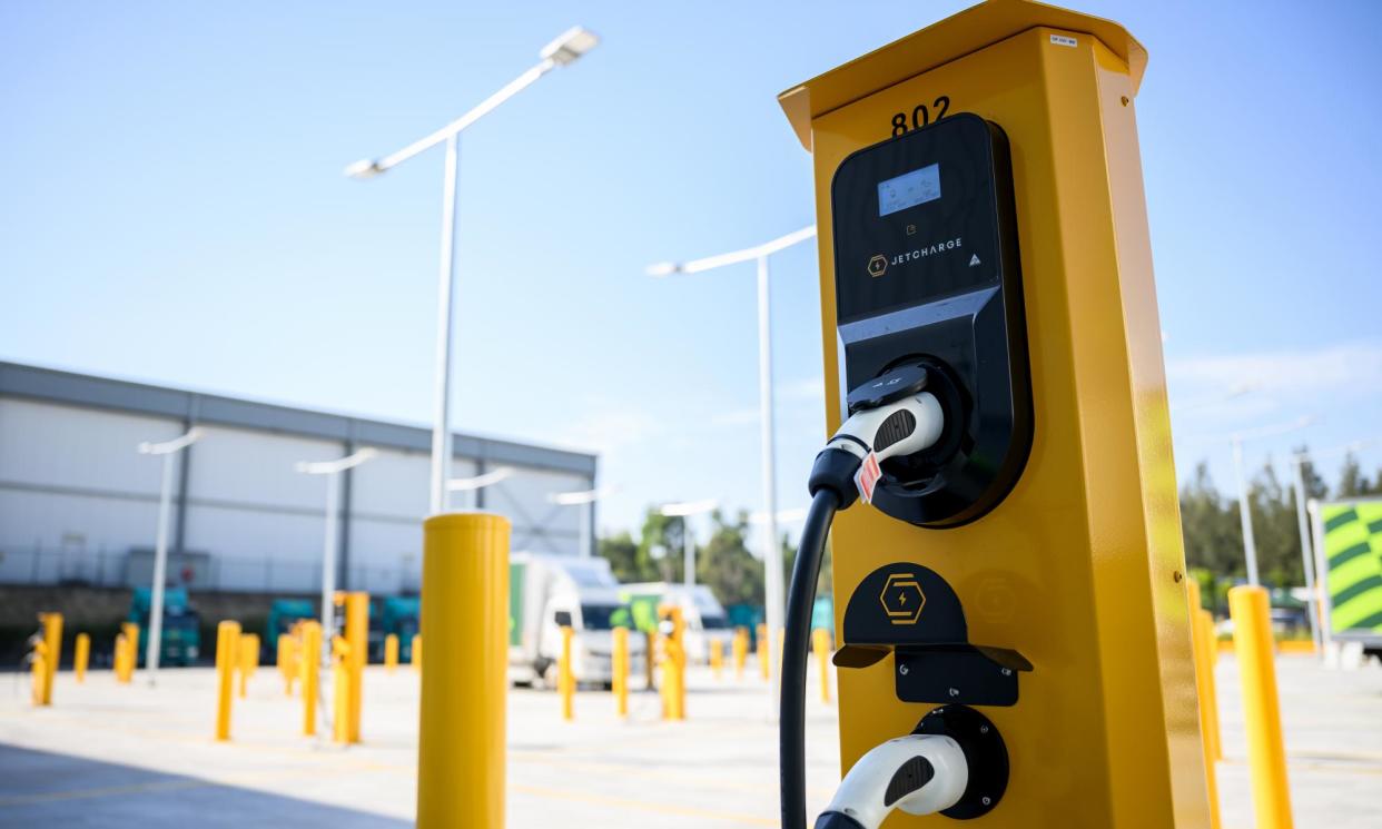 <span>Sales of EVs now made up 8.70% of the market, while hybrids jumped to 11.95% in the first quarter of 2024.</span><span>Photograph: Bianca de Marchi/AAP</span>