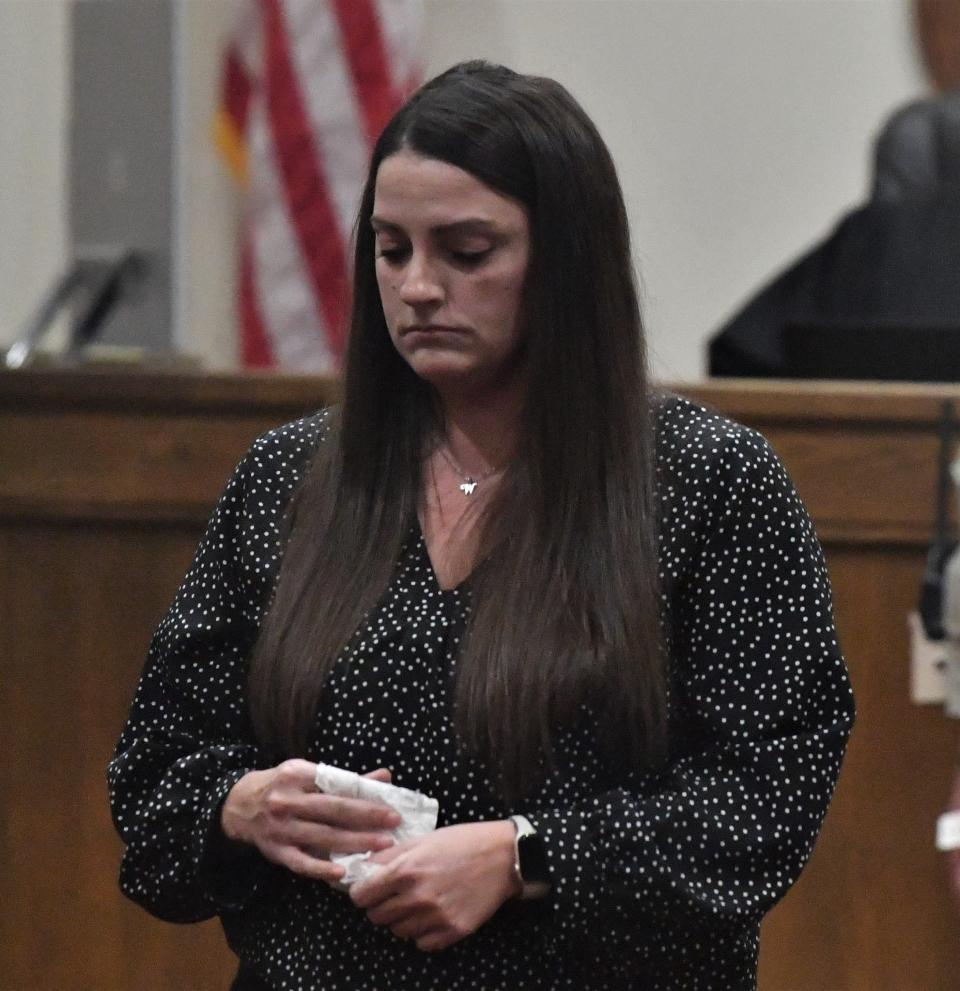 Amber McDaniel in the Wichita County Courthouse on April 28, 2023.