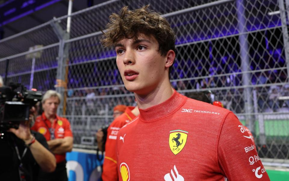 Scuderia Ferrari reserve driver Oliver Bearman of Britain in the starting grid for the Formula 1 Saudi Arabia Grand Prix at the Jeddah Corniche Circuit in Jeddah, Saudi Arabia, 09 March 2024