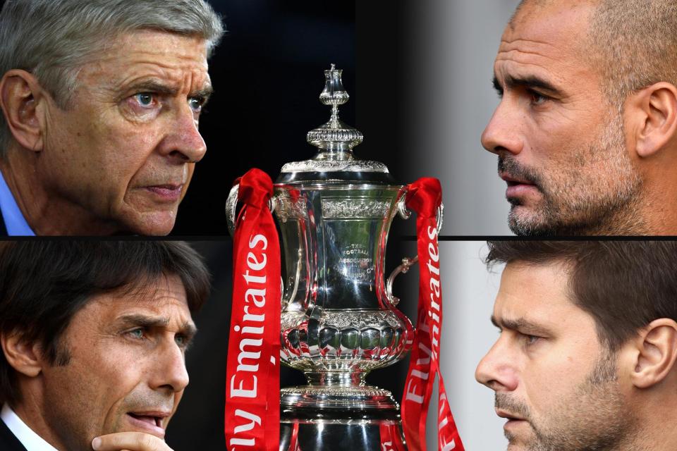 Wenger, Guardiola, Conte and Pochettino are all gunning for silverware this weekend: Getty Images