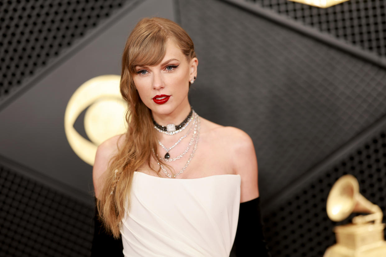 LOS ANGELES, CALIFORNIA - FEBRUARY 04: Taylor Swift attends the 66th GRAMMY Awards at Crypto.com Arena on February 04, 2024 in Los Angeles, California. (Photo by Matt Winkelmeyer/Getty Images for The Recording Academy)