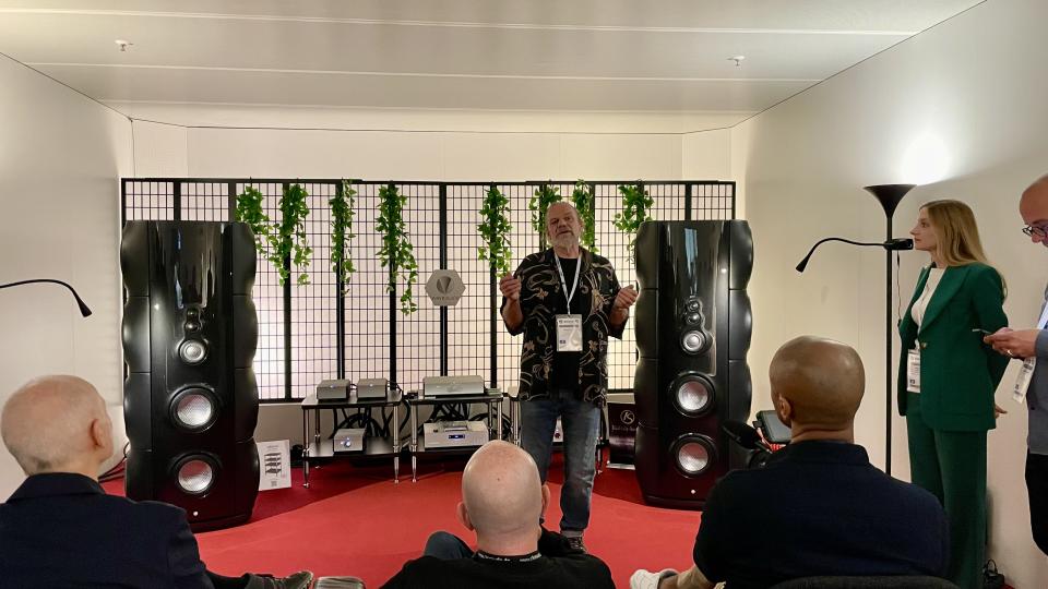 Vivid Audio Moya 1 and Laurence Dickie at High End Munich 2024