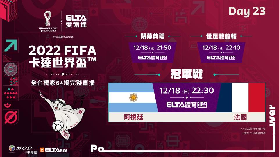 2022 FIFA世界盃鎖定愛爾達 最終決戰誰能站上巔峰。官方提供