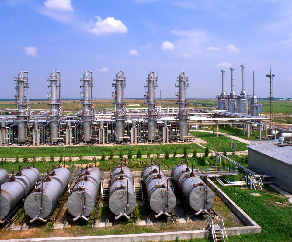 A natural gas processing complex.