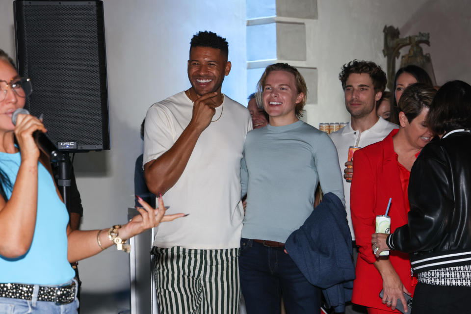 Jeffrey Bowyer-Chapman and Rona Farrow at World of Wonder’s House of Love x ExtraOrdinary Families Event held on September 22, 2022 in Los Angeles, California.