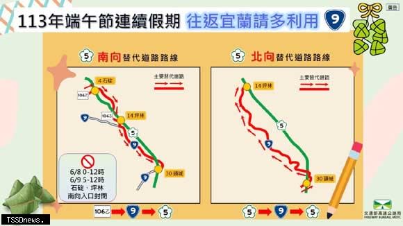 台9替代道路示意圖。（圖：高公局提供）