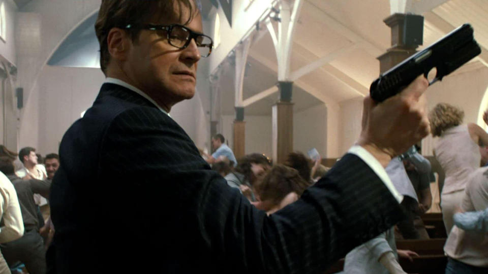 <p> <strong>The fight:</strong> Not so much a fight, but a brutal massacre in a Baptist Church, set to the tune of Freebird. What's most impressive about the scrap - other than the shockingly stark violence - is the fact that it's Colin 'Love Actually' Firth dishing out the pain. </p> <p> <strong>Killer move:</strong> Take your pick. The bit where he burns off a face with a lighter? The bit where he snaps someone's neck against the lectern? The axe to the neck? The final 'pole through chin' kill on the pastor? They're all good. </p>