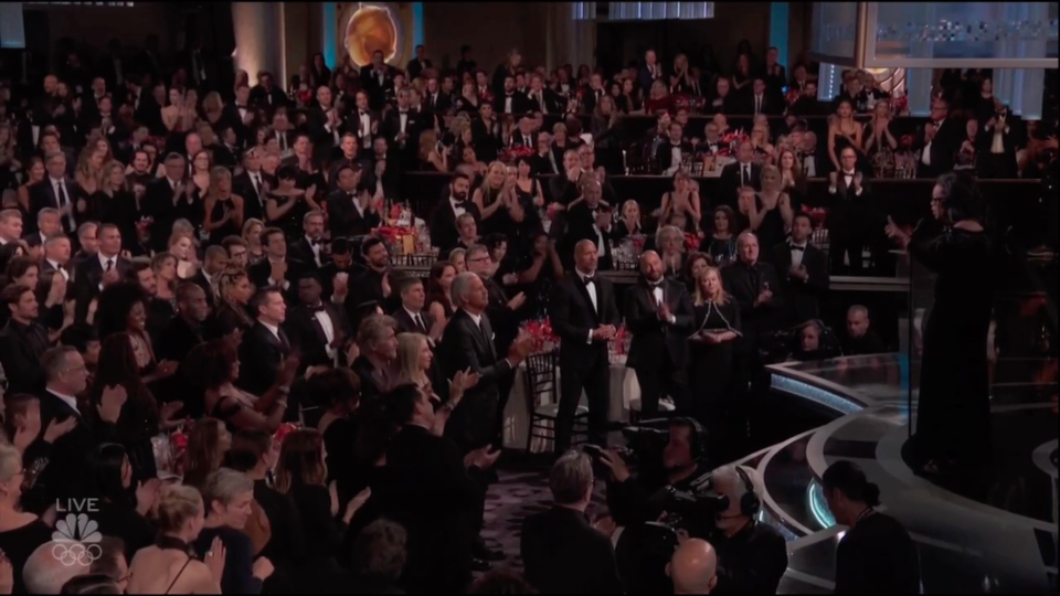 Her speech brought the whole room to a standing ovation. Source: NBC