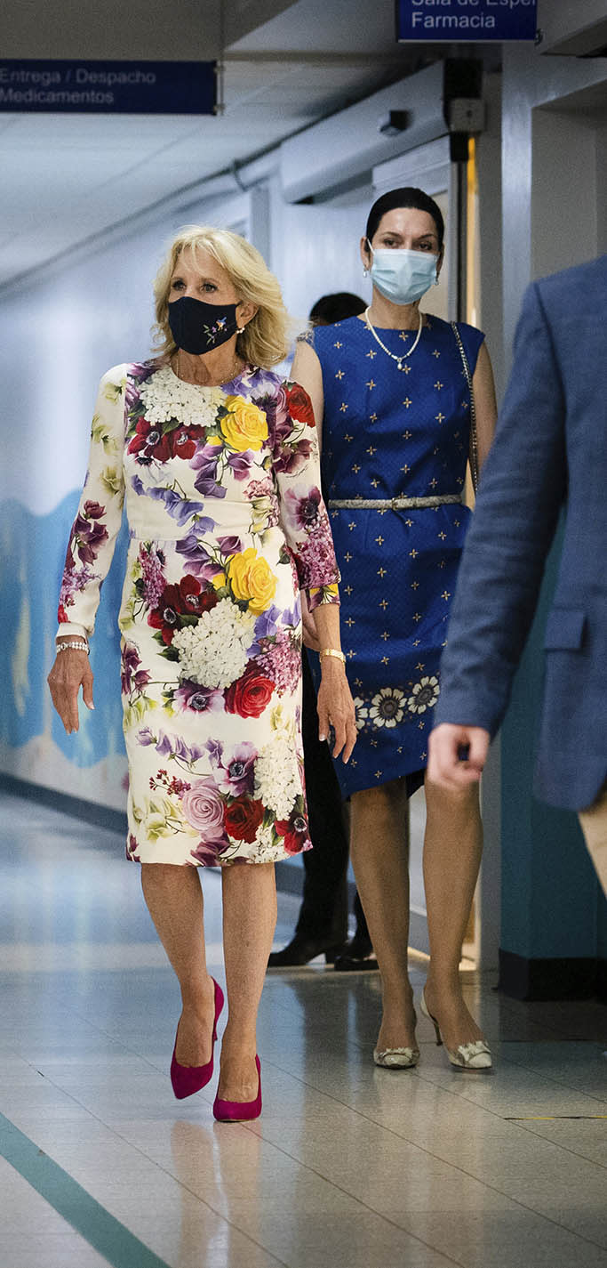 First Lady Jill Biden departs the National Children’s Hospital of Costa Rica on May 22. - Credit: Erin Schaff/The New York Times via AP