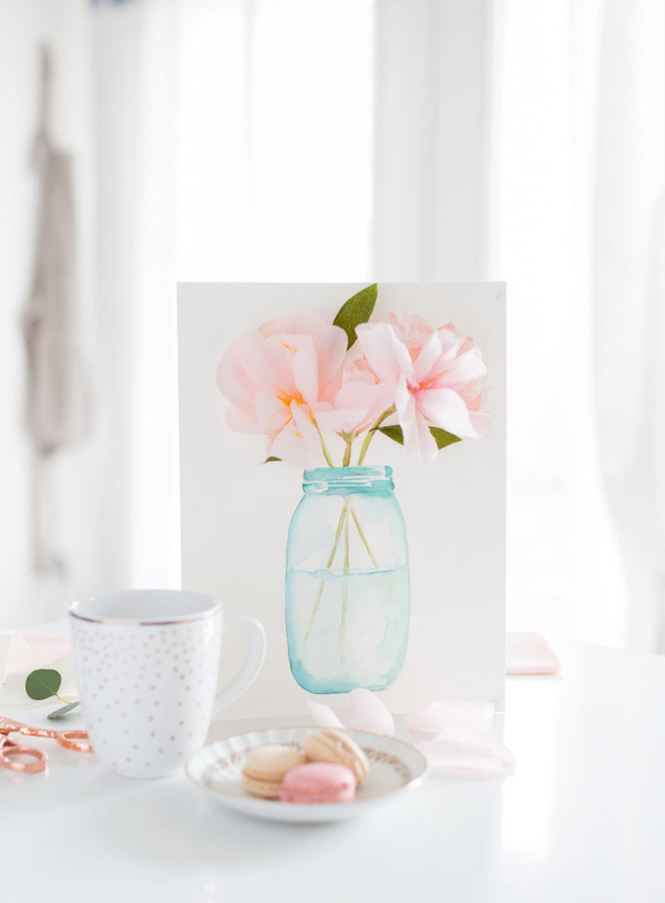 paper flower art mother's day card (Craftberry Bush )