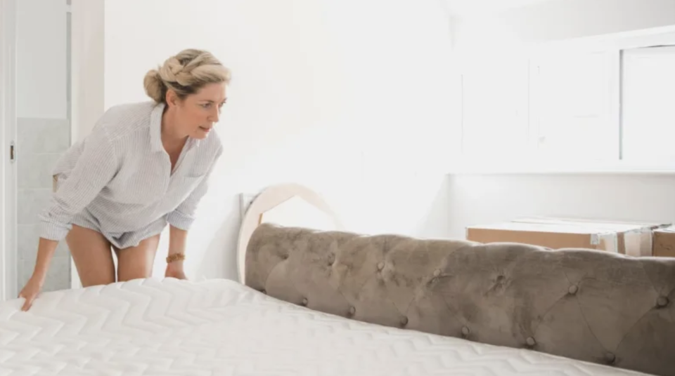 If you see stains on your mattress, you can gently wipe them away.