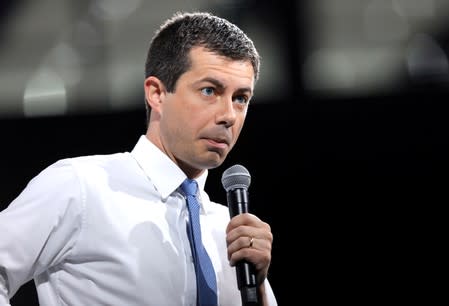 2020 Democratic U.S. presidential candidate and South Bend Mayor Pete Buttigieg speaks during the Presidential Gun Sense Forum in Des Moines