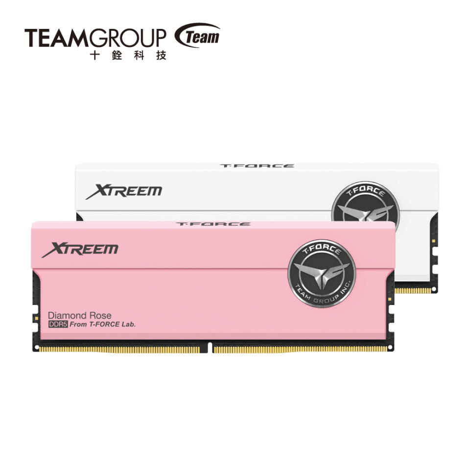 T-FORCE XTREEM DDR5 Fuji White, Diamond Rose 超頻記憶體模組（來源：十銓科技官方提供）