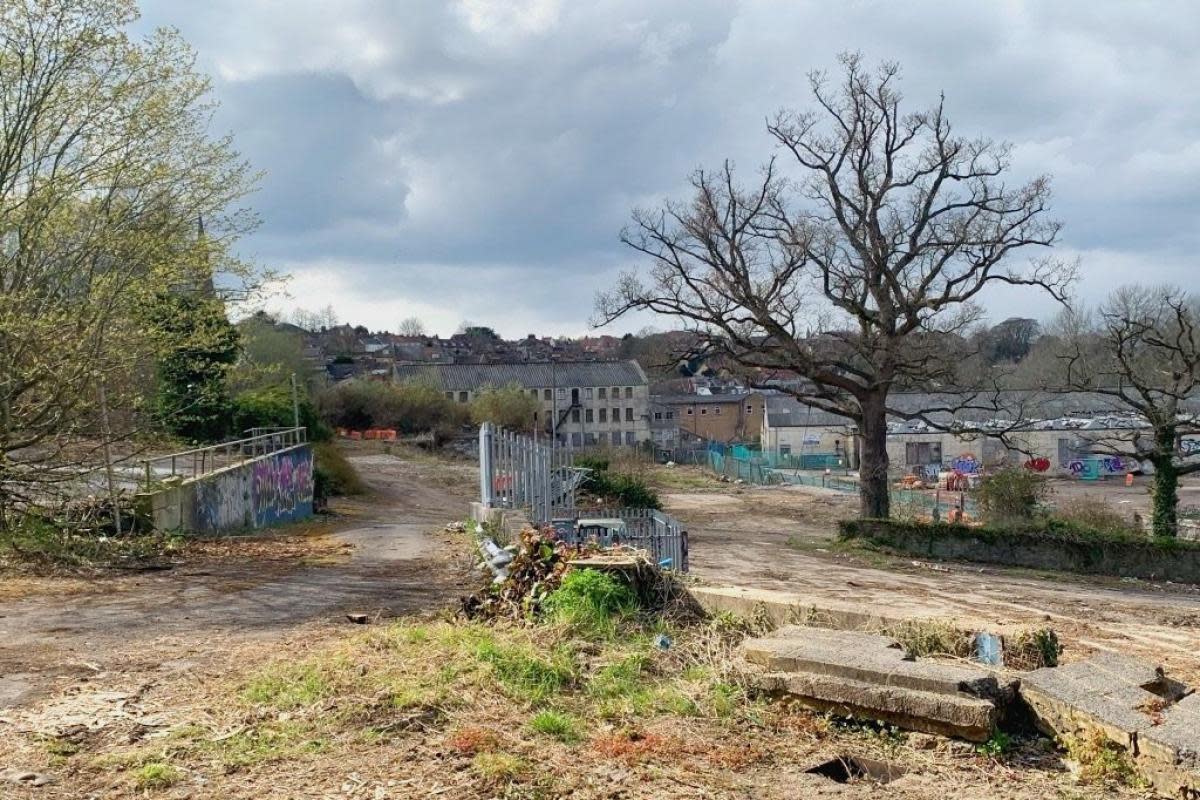 The Saxonvale Site in Frome, pictured in early-2021. <i>(Image: Mayday Saxonvale)</i>
