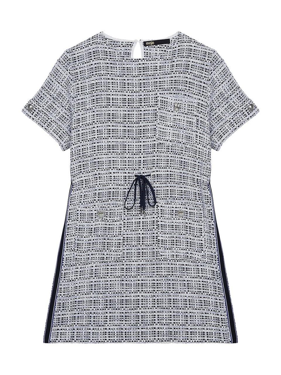 12) Retrola Drawstring Tweed Dress