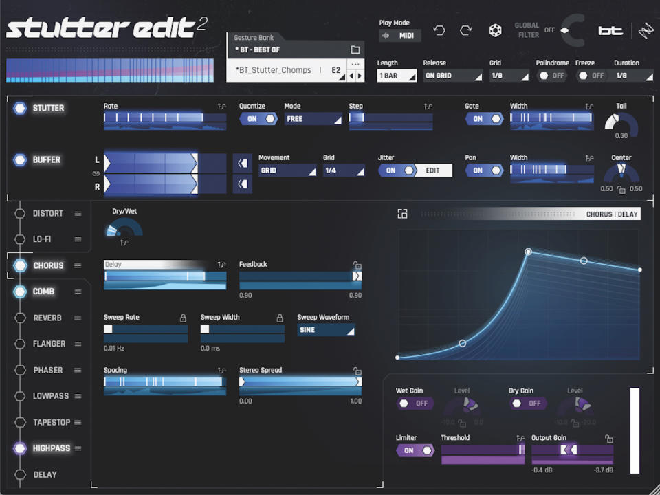 iZotope Stutter Edit 2 interface