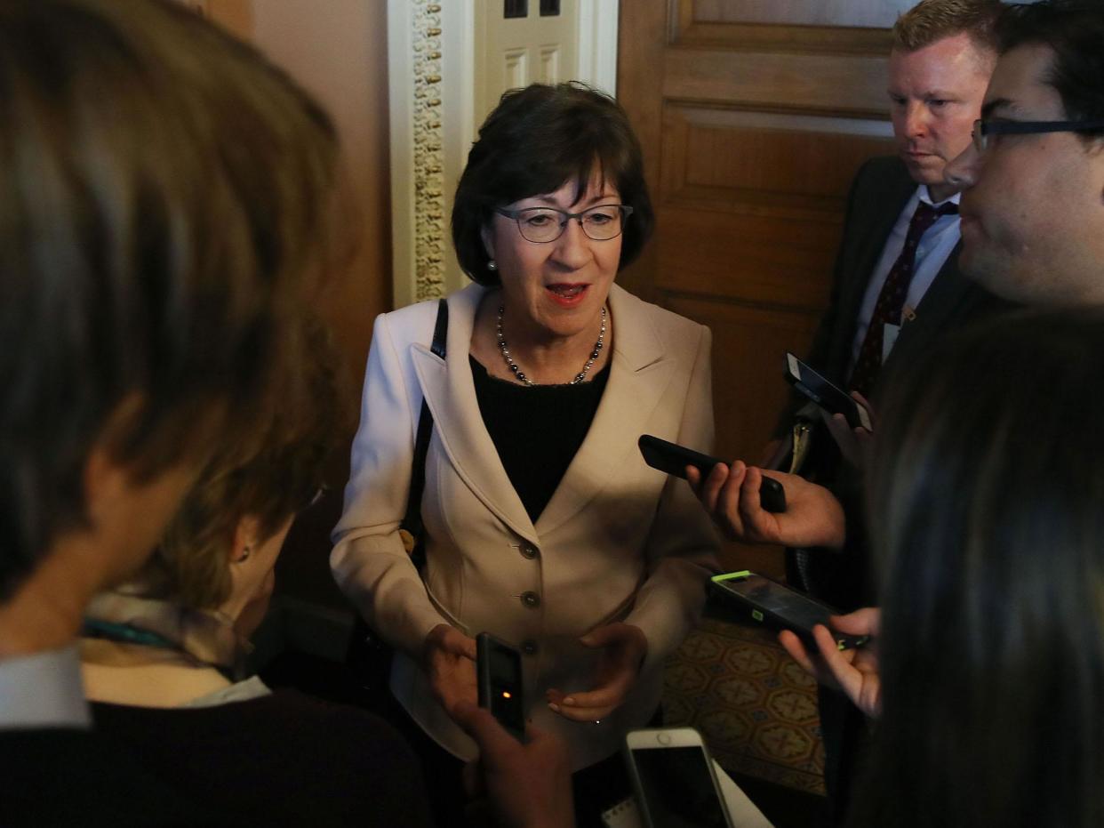 Moderate Republican Senator Susan Collins has said she will vote against a motion to proceed on the healthcare bill: Getty Images