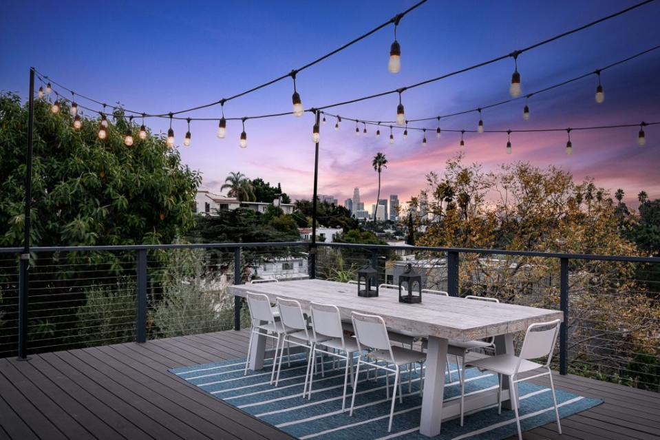 There are gorgeous views of the LA skyline to be had from the sun deck. Todd Goodman & Jessica Bordner