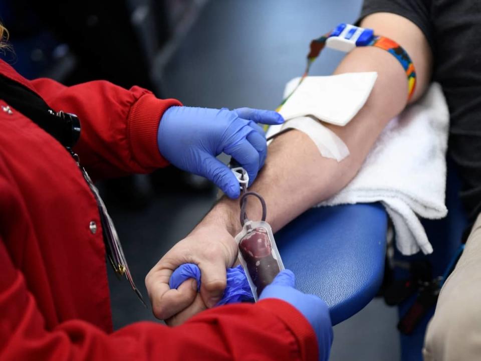 Supplies of blood and plasma are low in Canada but not many options for donation in B.C. exist outside of large population centres in the south of the province. (Patrick T. Fallon/AFP/Getty Images - image credit)