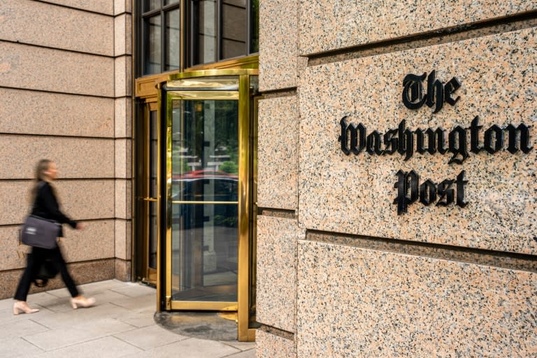 La entrada al edificio del Washington Post, el 5 de junio de 2024, en Washington (Andrew Harnik)