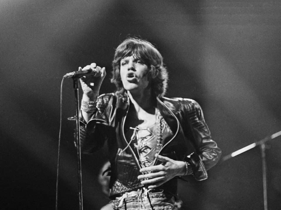 Exiled on main street: Mick Jagger performs with the Rolling Stones in 1972 (Getty Images)