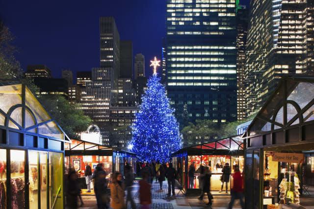 The Holiday Market in Bryant Park.