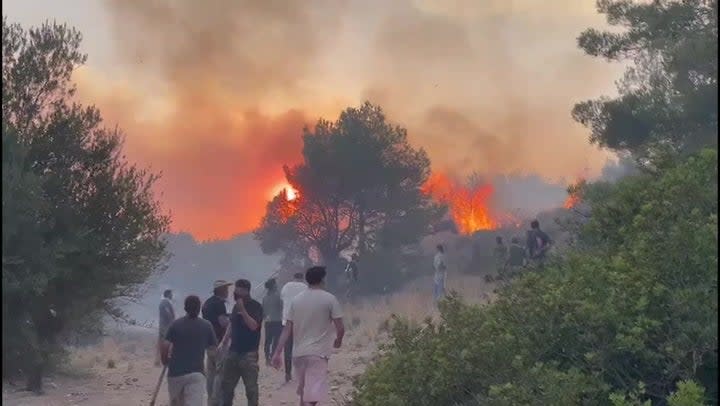 Wildfires have burned in parts of Greece (AP)