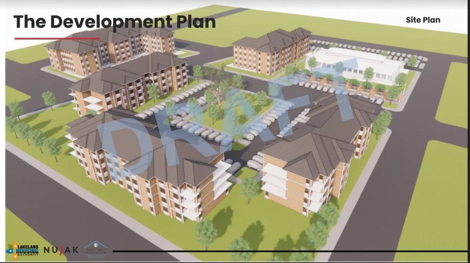 Site plan for Cigar Factory rehab and affordable housing development in Bartow CRA