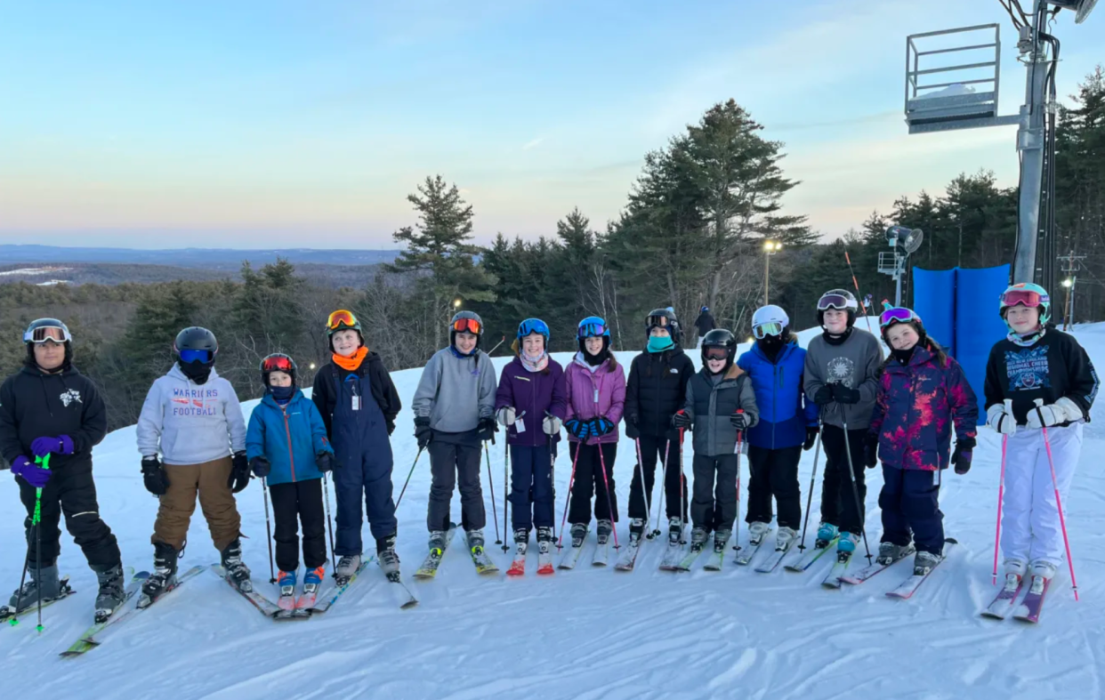 Hampton Academy students participate in ski club alongside their peers.