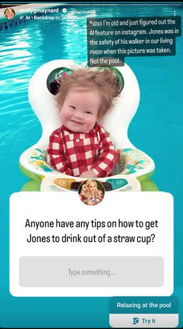 <p>Emily Maynard/Instagram</p> Emily Maynard Johnson's son Jones