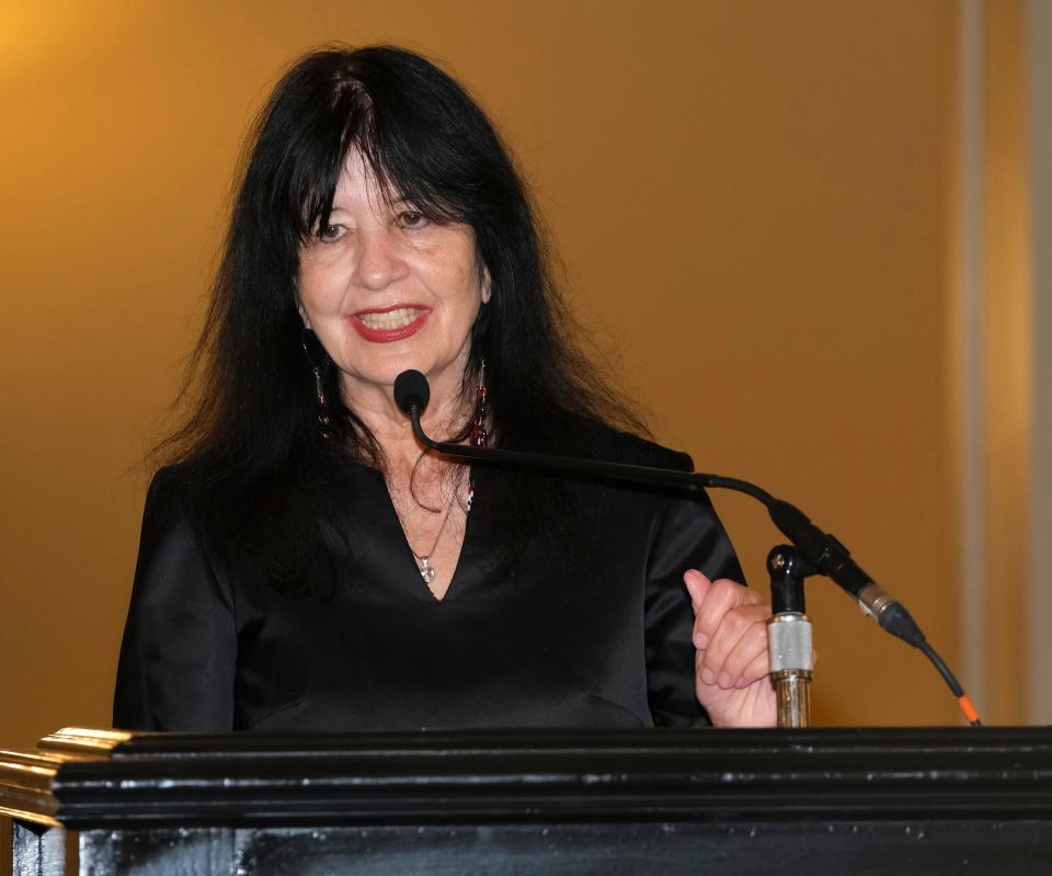 Joy Harjo speaks Nov. 9 at the Governor's Arts Awards for Excellence in the Arts at the Capitol.