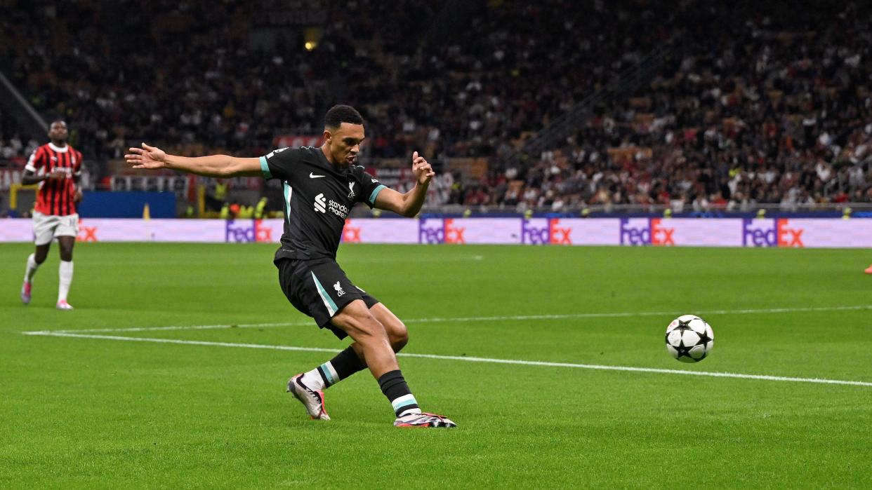 Trent Alexander-Arnold in action for Liverpool