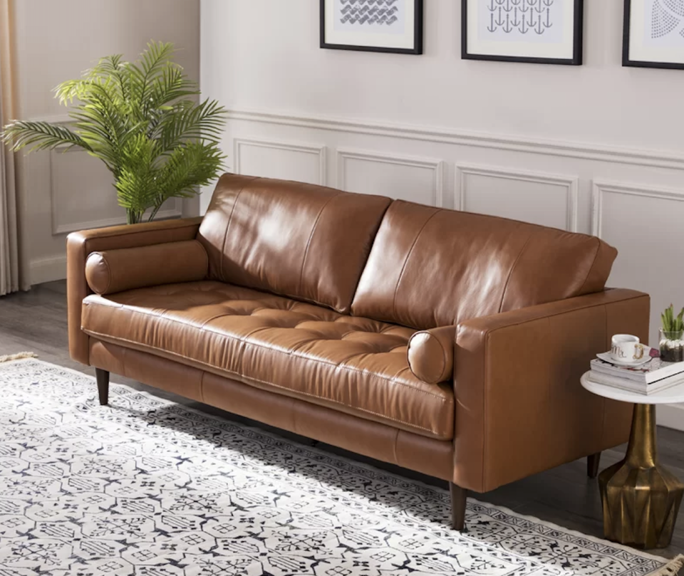 Mercury Row Apgar 88.5" Leather Sofa