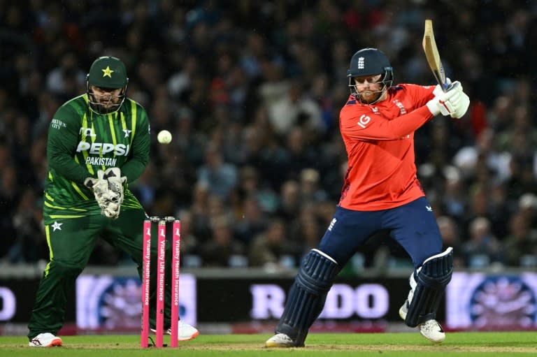 England's Jonny Bairstow (R) has been dropped ahead of the white-ball clashes with Australia (Glyn KIRK)