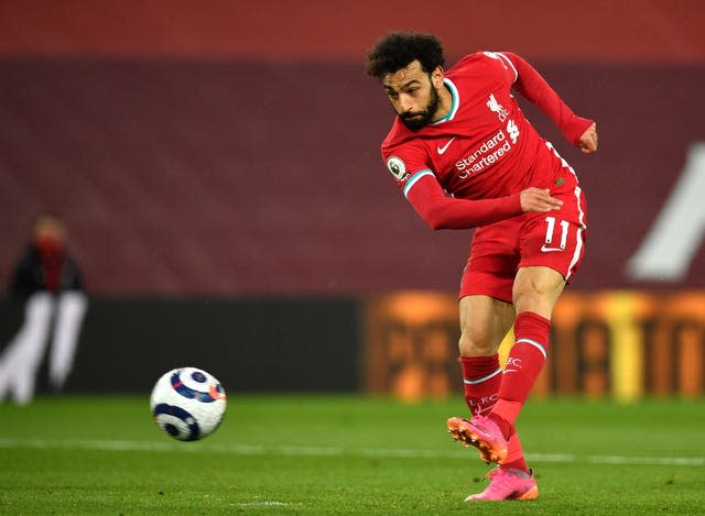 Mohamed Salah attempts a shot 