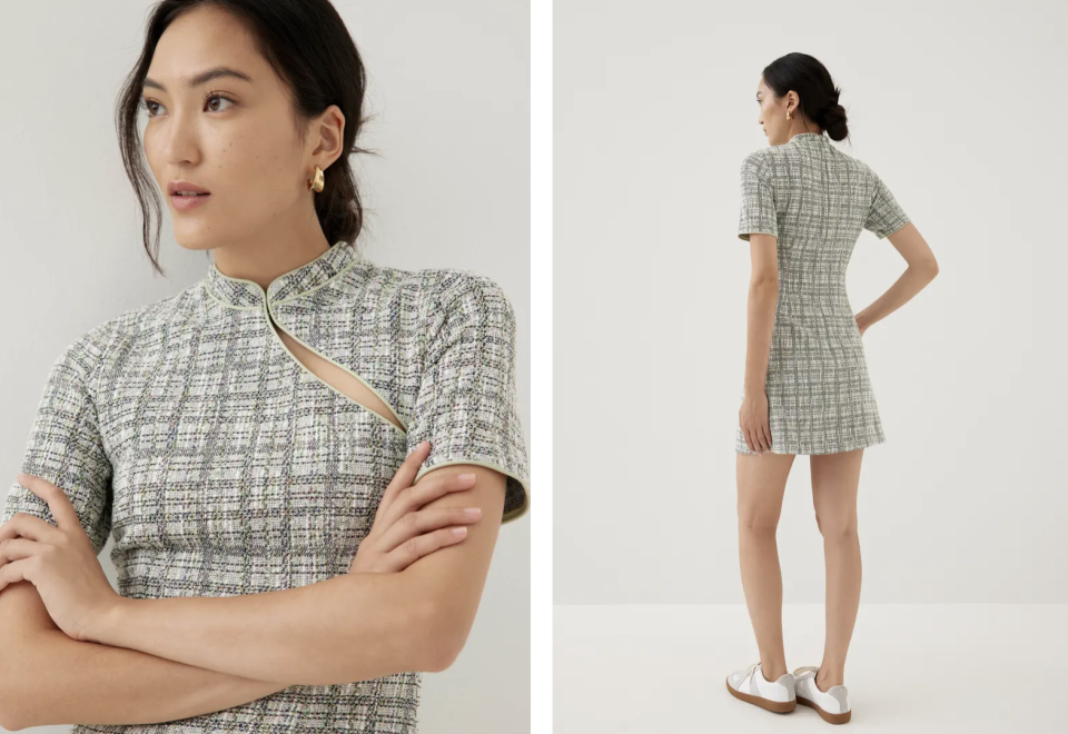 Sia Tweed Mandarin Collar Mini Dress. PHOTO: Love, Bonito