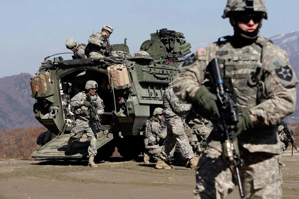 U.S. soldiers participate in the Key Resolve/Foal Eagle exercise in Pocheon, South Korea: Chung Sung-Jun/Getty Images