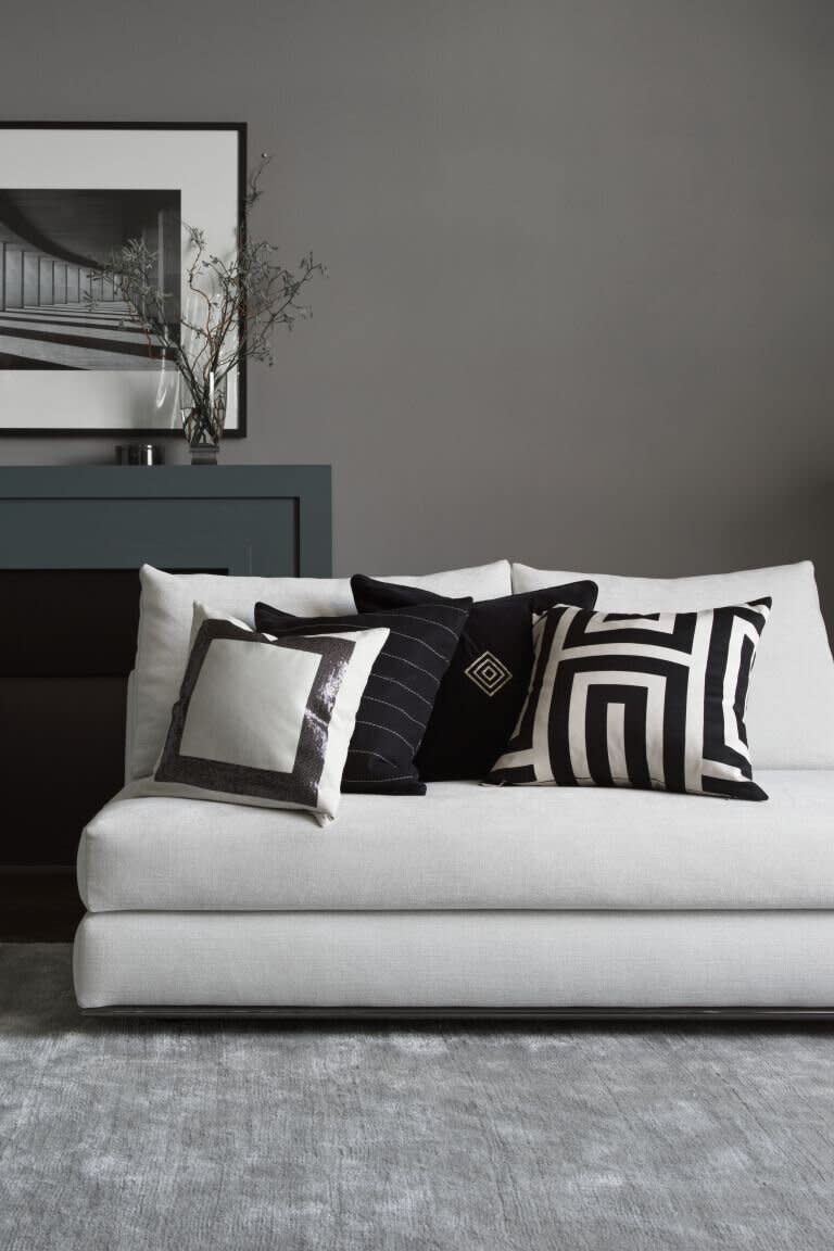 <a href="https://fave.co/3bKiFKa" target="_blank" rel="noopener noreferrer">H&amp;M Home</a> is ideal for a first apartment, offering affordable basics. But if you're looking to add just touches of art deco to your home, it's worth checking out. You might go for a <a href="https://fave.co/33QVivC" target="_blank" rel="noopener noreferrer">geometric bathmat</a>, a <a href="https://fave.co/3cBAzjr" target="_blank" rel="noopener noreferrer">poster with a Picasso-lookalike face</a> or a <a href="https://fave.co/2RZfw0l" target="_blank" rel="noopener noreferrer">green marble plant pot</a>. For us, this graphic <a href="https://fave.co/2RSs6i3" target="_blank" rel="noopener noreferrer">black and white cushion cover</a> is a winner. <br /><br /><a href="https://fave.co/3bKiFKa" target="_blank" rel="noopener noreferrer">Check out H&amp;M Home</a>.