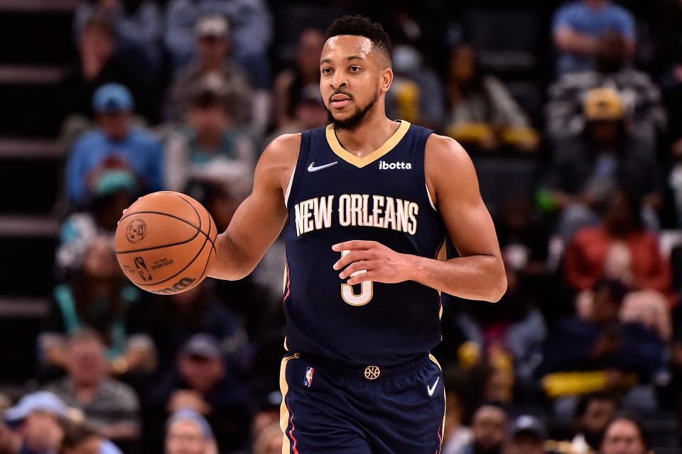 CJ McCollum is sticking around in New Orleans for another two years. (Photo by Justin Ford/Getty Images)