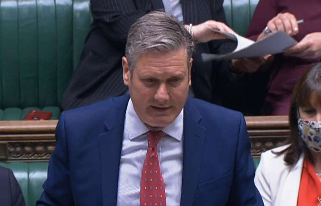 Labour Party leader Sir Keir Starmer speaking in the House of Commons, Westminster, after Prime Minister Boris Johnson announced a 1.25 percent increase in National Insurance from April 2022 to address the funding crisis in the health and social care system.