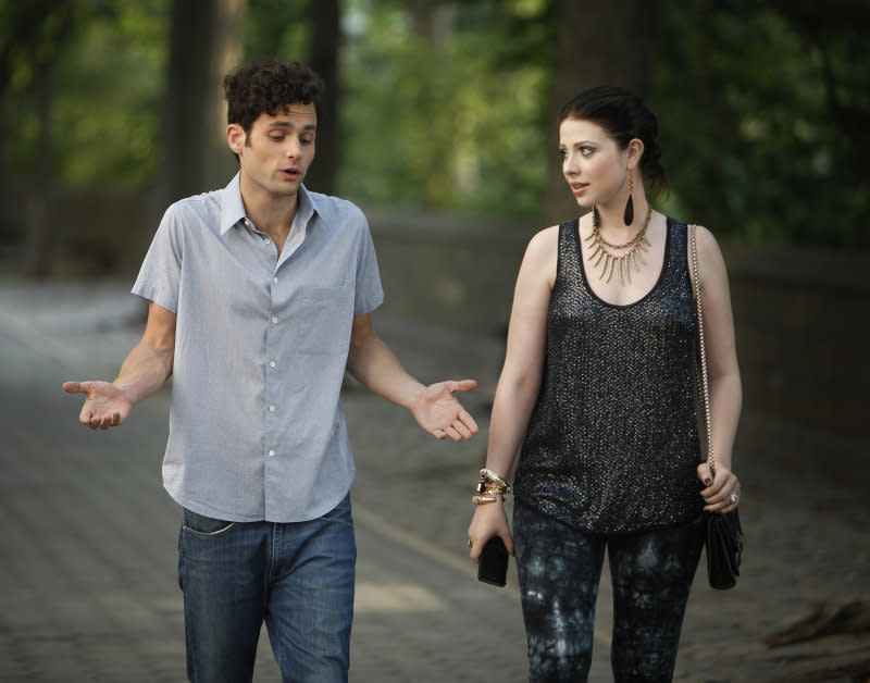 Pictured (L-R): Penn Badgley as Dan Humphrey and Michelle Trachtenberg as Georgina Sparks.