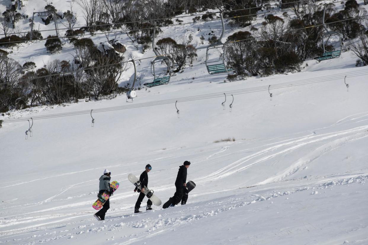 <span>Researchers from the Australian National University predict that the snow season will be cut from 105 days to 81 by 2030, due to global heating.</span><span>Photograph: Mike Bowers/The Guardian</span>