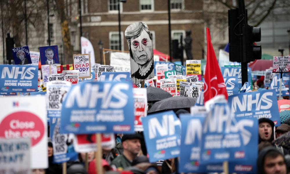 NHS march in London, 3 February 2018