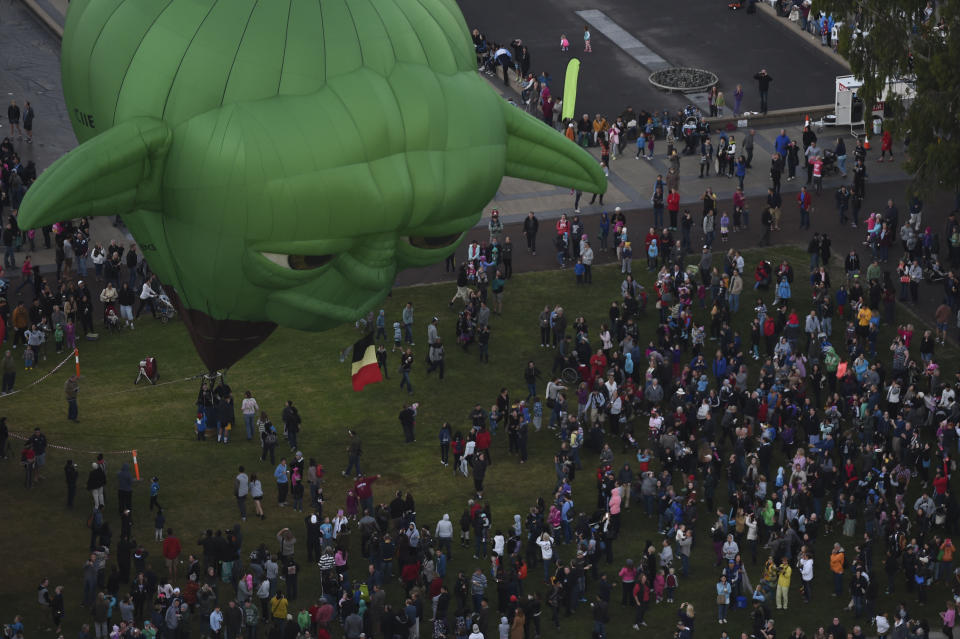 A Yoda balloon seen at the festival in 2015. Source: AAP