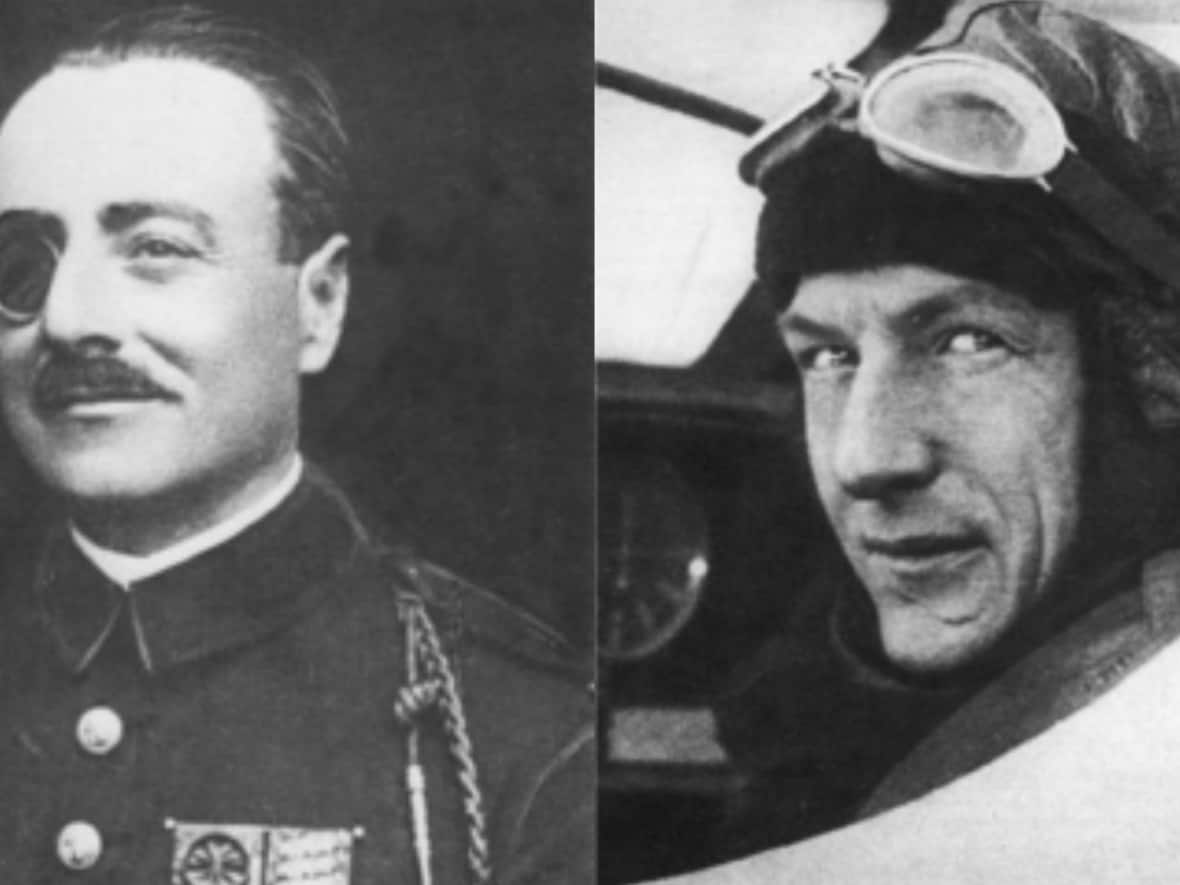 Pilots Francois Coli and Charles Nungesser disappeared along with the L'Oiseau Blanc — the White Bird — in 1927 attempting the first non-stop transatlantic flight.  (The International Group for Historic Aircraft Recovery - image credit)