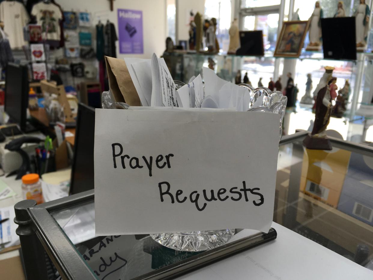 The staff at Queen of Angels bookstore often prays with customers and accepts prayer requests on their behalf. The store is suing the city of Jacksonville over its 2017 human rights ordinance, saying the law violates the free-speech rights of its employees.