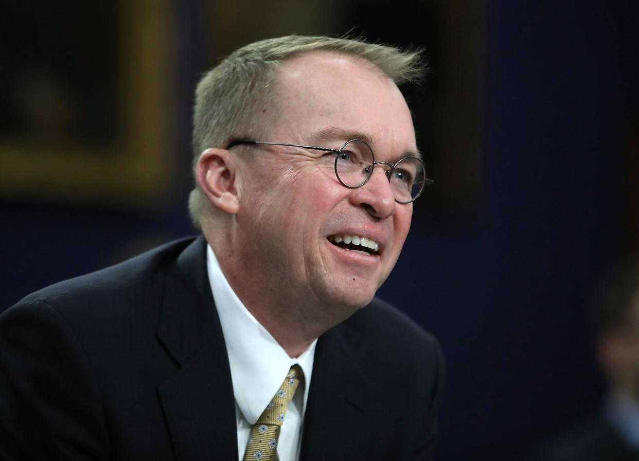 Office of Management and Budget Director Mick Mulvaney testifies during a House Appropriations Committee hearing on Capitol Hill: Mark Wilson/Getty Images